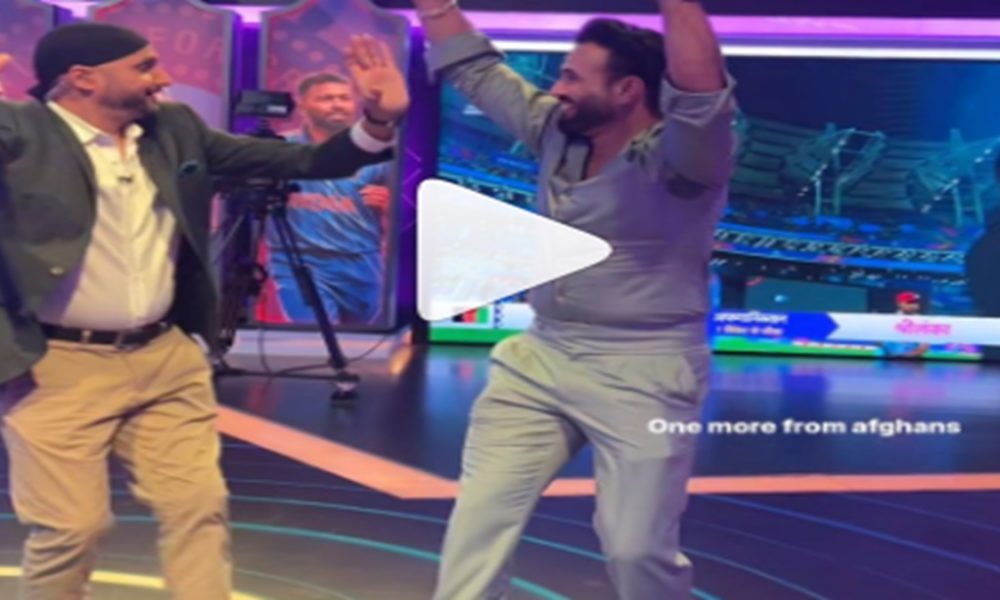 WC 2023: Harbhajan & Irfan turn studio into dance floor as Afghanistan stuns Sri Lanka (VIDEO)