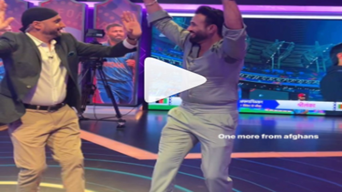 WC 2023: Harbhajan & Irfan turn studio into dance floor as Afghanistan stuns Sri Lanka (VIDEO)