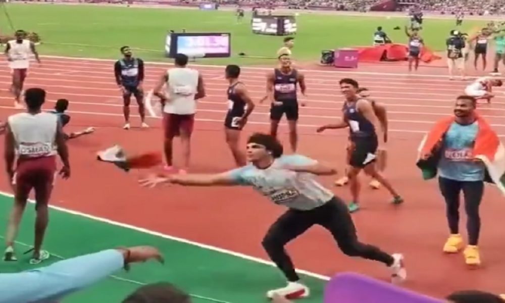 Neeraj Chopra’s love & respect for Tricolour wins hearts, VIDEO from Asian Games event is viral