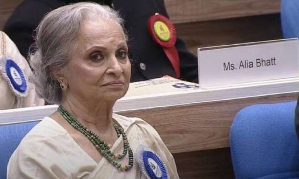 Waheeda Rehman gets emotional as she receives Dadasaheb Phalke award