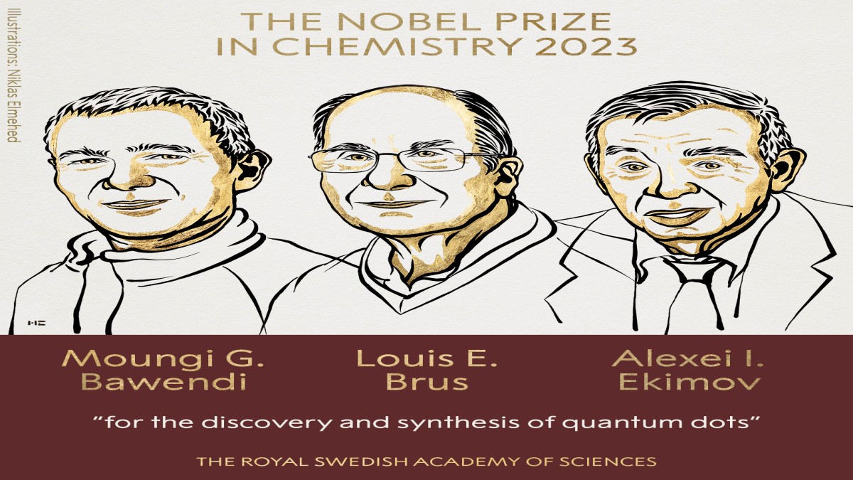 Nobel Prize in Chemistry 2023 awarded to Moungi Bawendi, Louis Brus and Alexei Ekimov