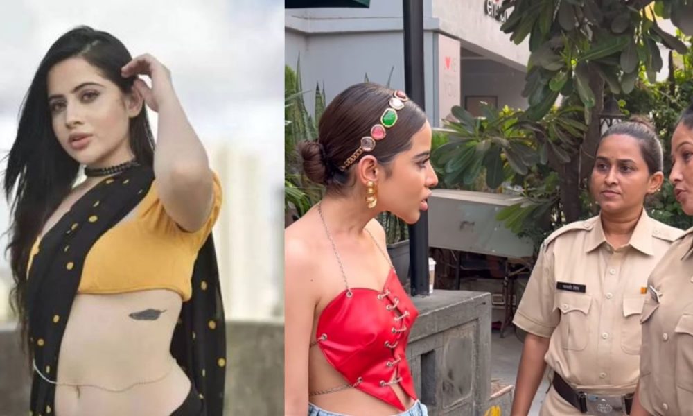 Urfi Javed arrested for wearing revealing dress? VIDEO of police detaining actress goes viral, netizens poke fun at her