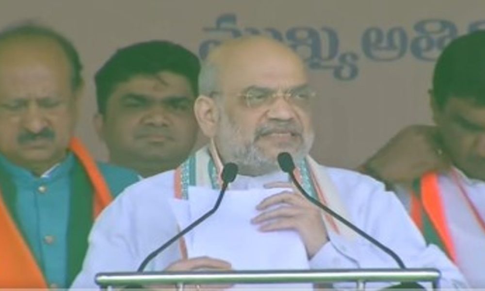 “In 10 years, KCR only accumulated crores for son, did nothing for Telangana”: Amit Shah in Telangana