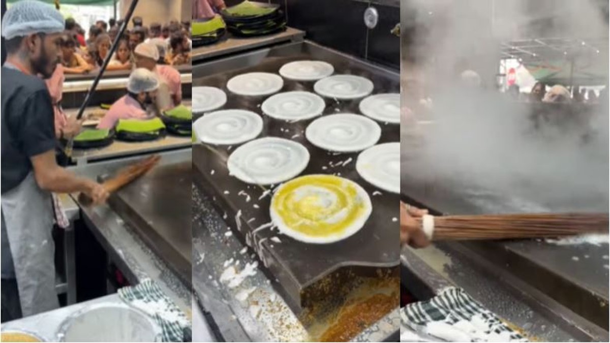 Bengaluru Chef uses Broom to clean Dosa Tava, video Goes Viral