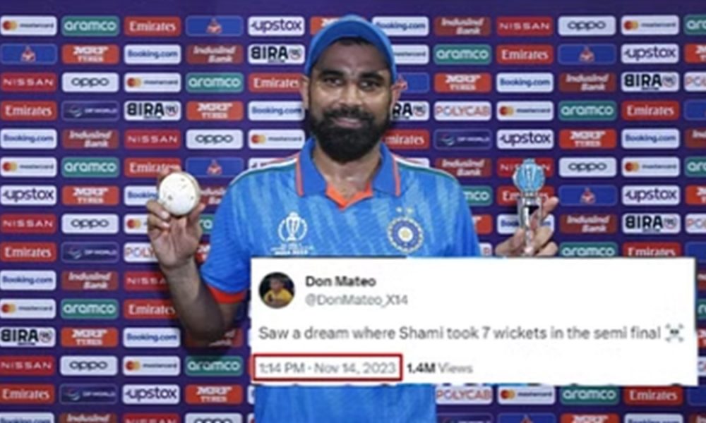 Man dreamt of Shami taking 7 wickets in semi-final, posted it on X; tweet is viral now
