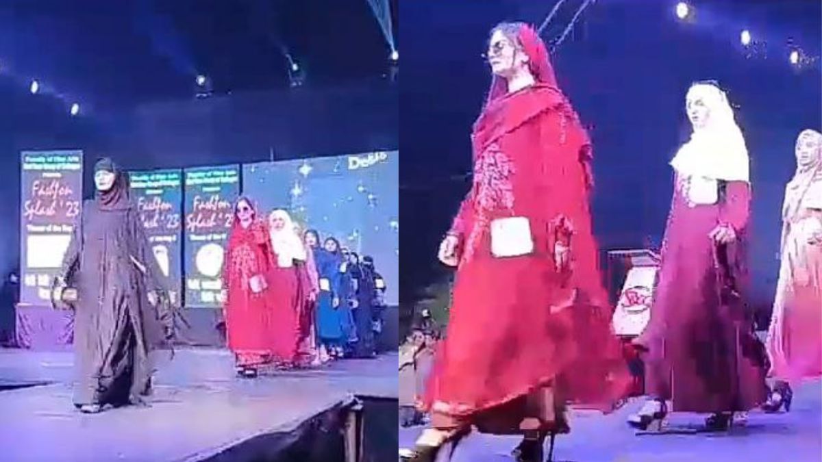 Video: Girls dressed in burqa perform catwalk in Muzzafnagar collage, triggers religious organization
