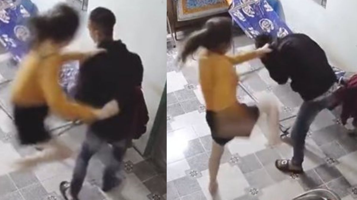 Viral video: Wife beats husband for allegedly coming late from work, netizens say, “difficult to watch”