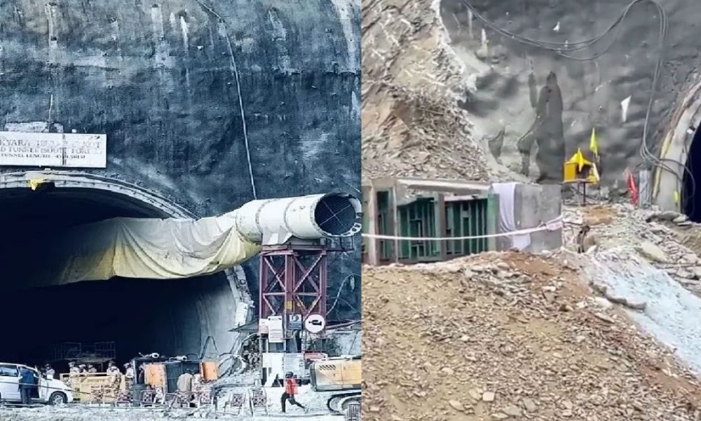 Uttarkashi Tunnel Rescue: Shiva-like figure forms near the mouth of Silkayara tunnel, video viral
