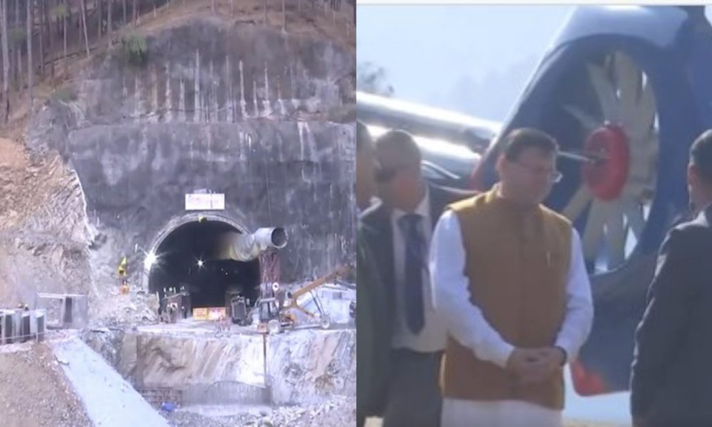 Tunnel collapse: Minister VK Singh, CM Dhami reach Silkayara site; CM says, “Hope workers are rescued as early as possible”