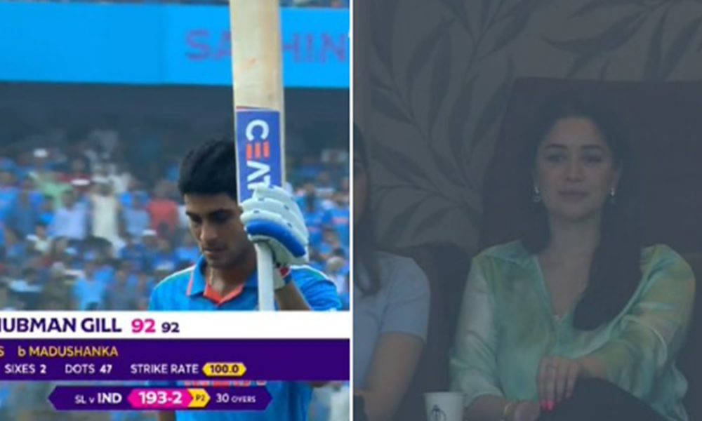 World Cup 2023: Sara Tendulkar’s reaction is viral as Shubman Gill misses ton by a whisker (VIDEO)