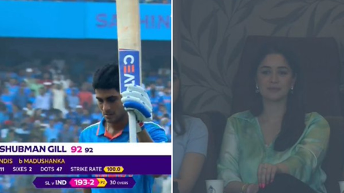 World Cup 2023: Sara Tendulkar’s reaction is viral as Shubman Gill misses ton by a whisker (VIDEO)