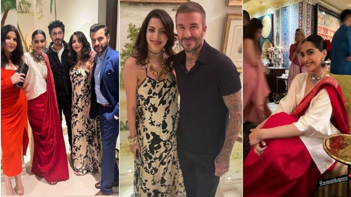 Football icon David Beckham receives warm Welcome as he arrives for Sonam Kapoor’s Party
