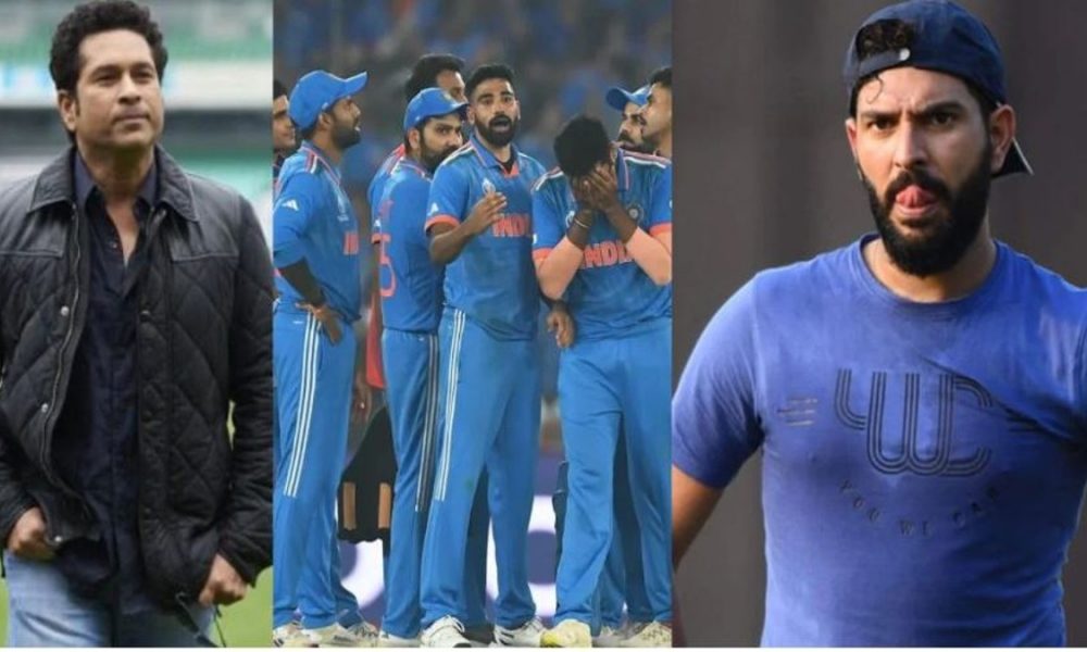 Tendulkar consoles players after the World Cup Defeat, interacts with Virat & Rohit Sharma