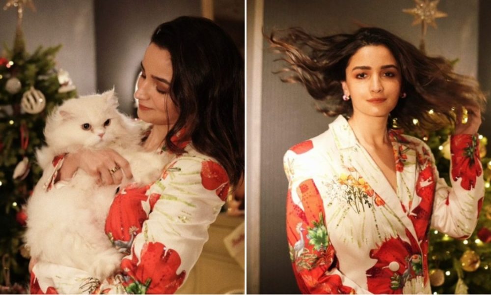 Alia Bhatt poses cute and candid picture with her adorable cat Edward ahead of Christmas celebrations