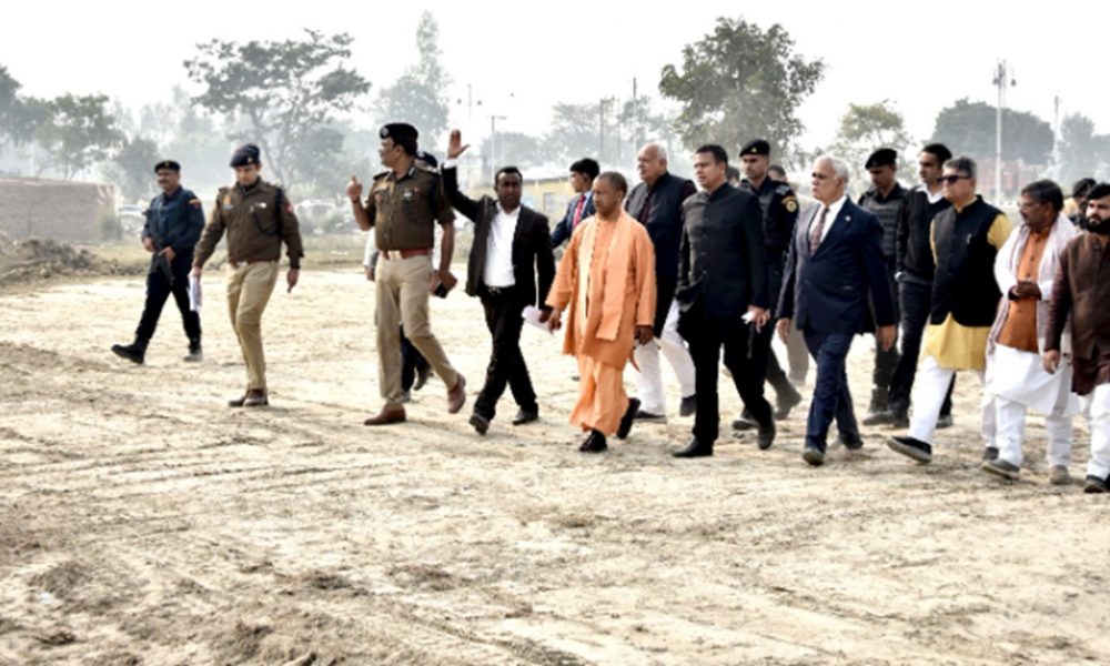 CM Yogi visits Ayodhya for 3rd time in 27 days, takes stock of arrangements before PM Modi’s arrival