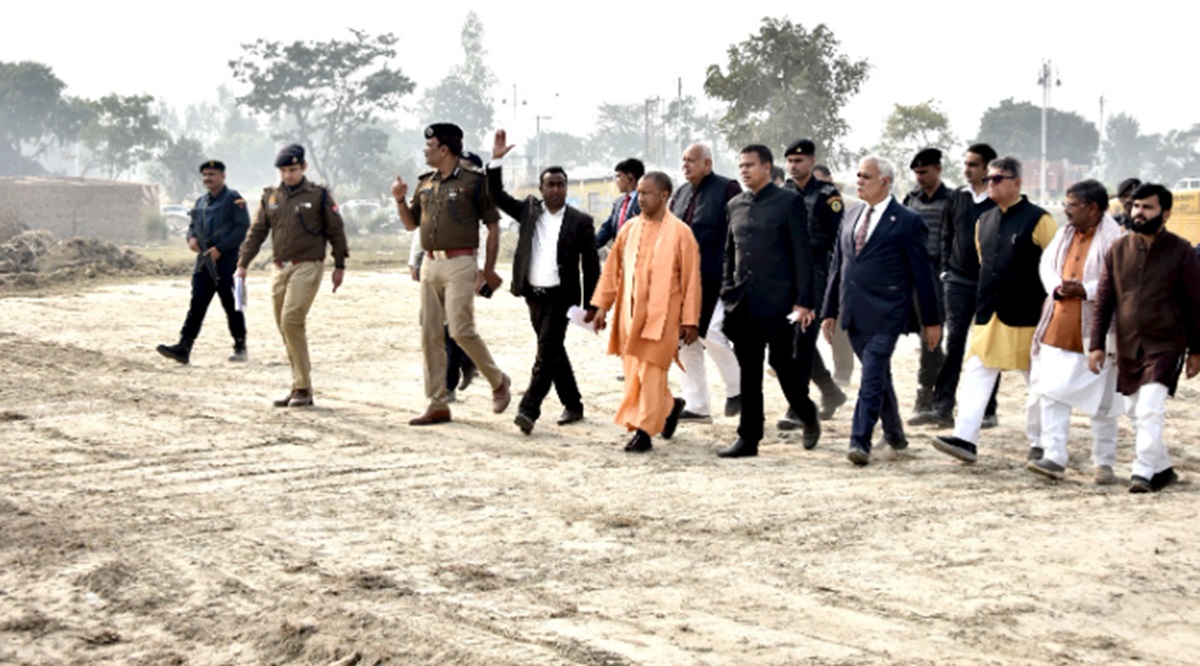 CM Yogi visits Ayodhya for 3rd time in 27 days, takes stock of arrangements before PM Modi’s arrival