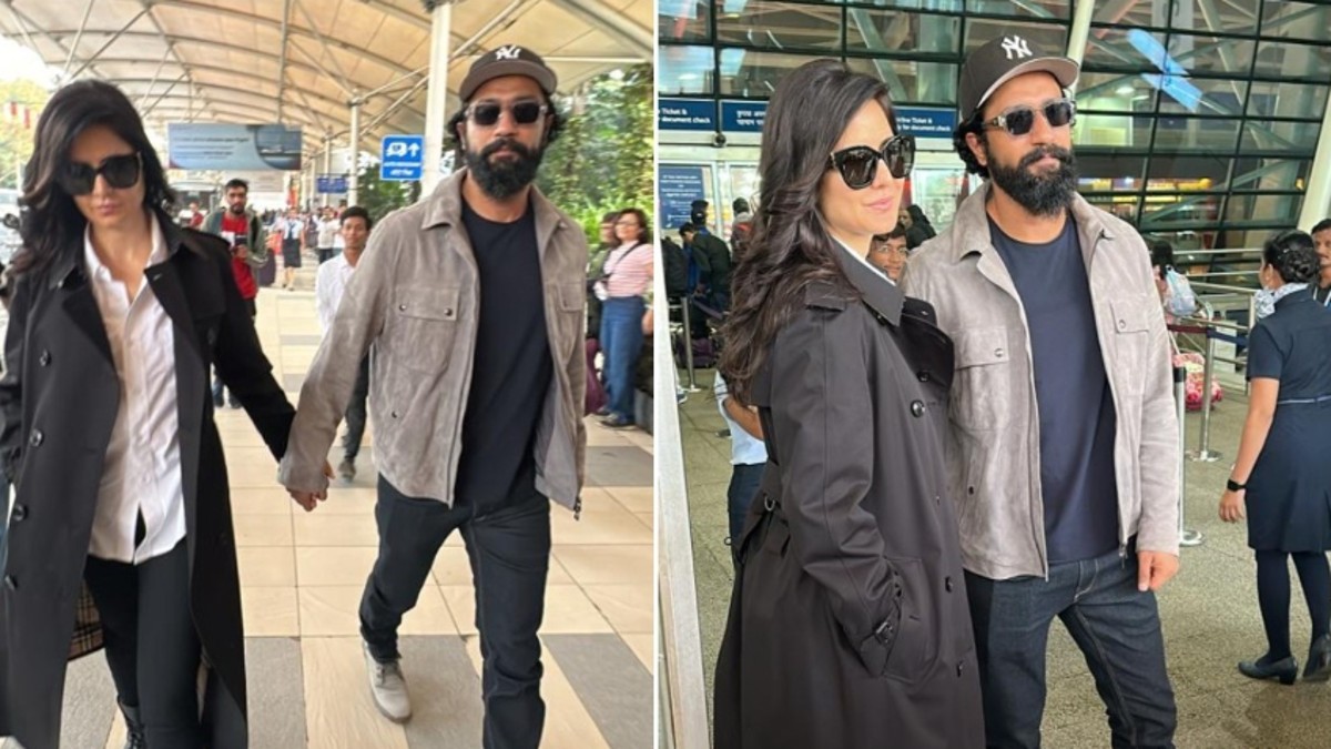 Vicky and Katrina share a sweet moment, hand in hand as the couple was spotted at the airport heading for a New Year Vacation?