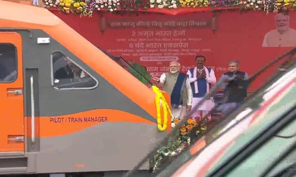 PM Modi flags off two Amrit Bharat, six Vande Bharat trains from Ayodhya Dham Station