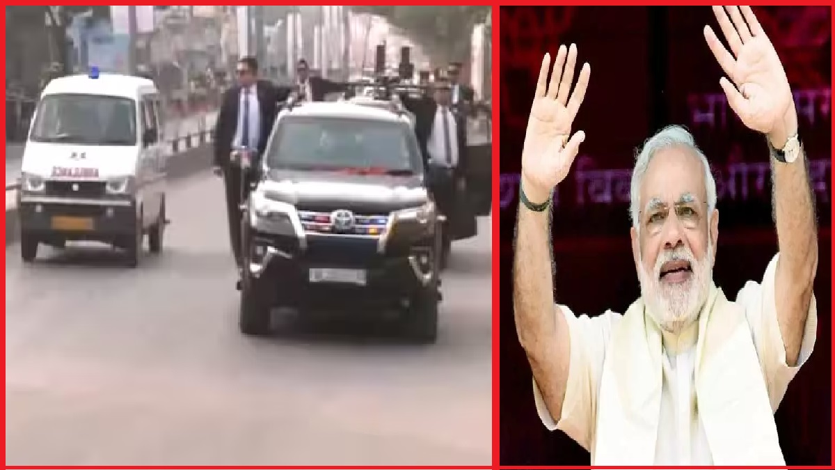PM Modi stops convoy, gives way to Ambulance in Varanasi (VIDEO)