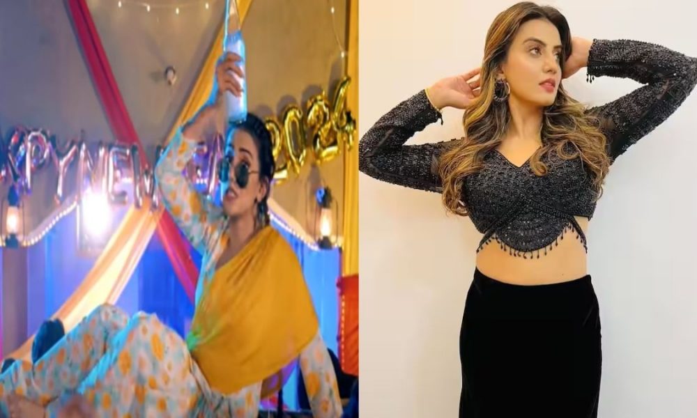 Akshara Singh viral video: Bhojpuri actress dances with wine bottle on her head, gets trolled by fans for promoting alcohol in her song