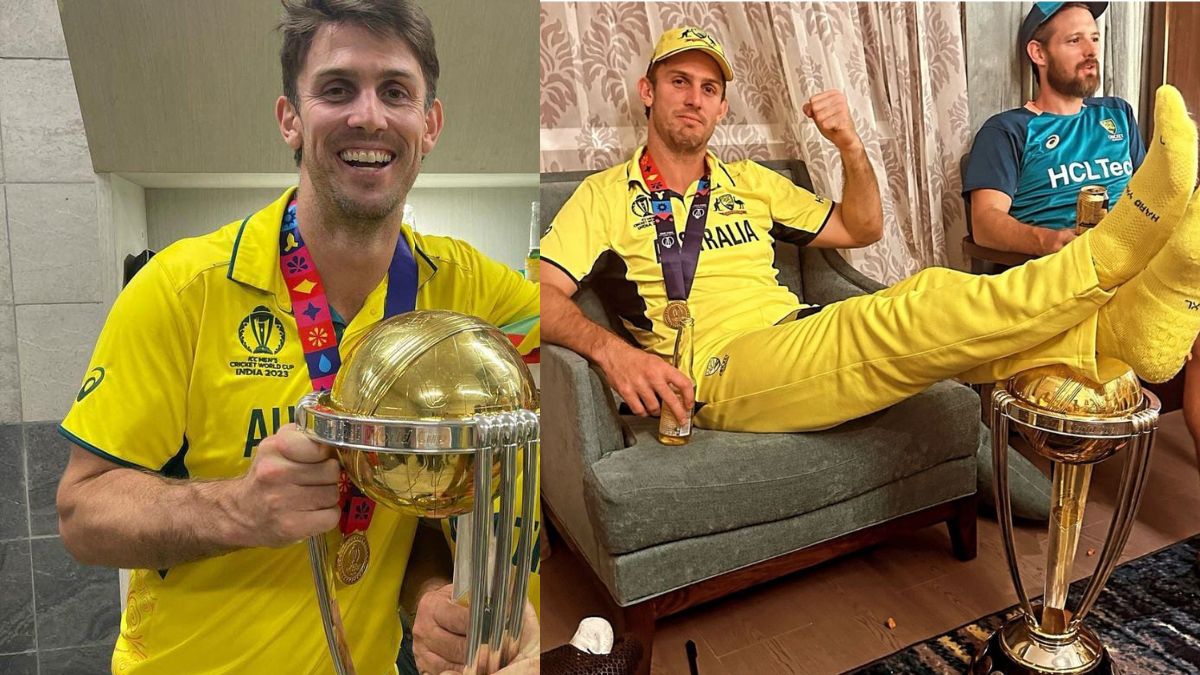 ‘Would like to do it again’: Mitchell Marsh’s brazen reply on ‘feet over CWC trophy’ row