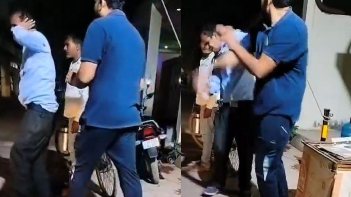Viral video: Man slaps security guard for allegedly asking his identity, netizens say, “Gareeb se badtamizi”
