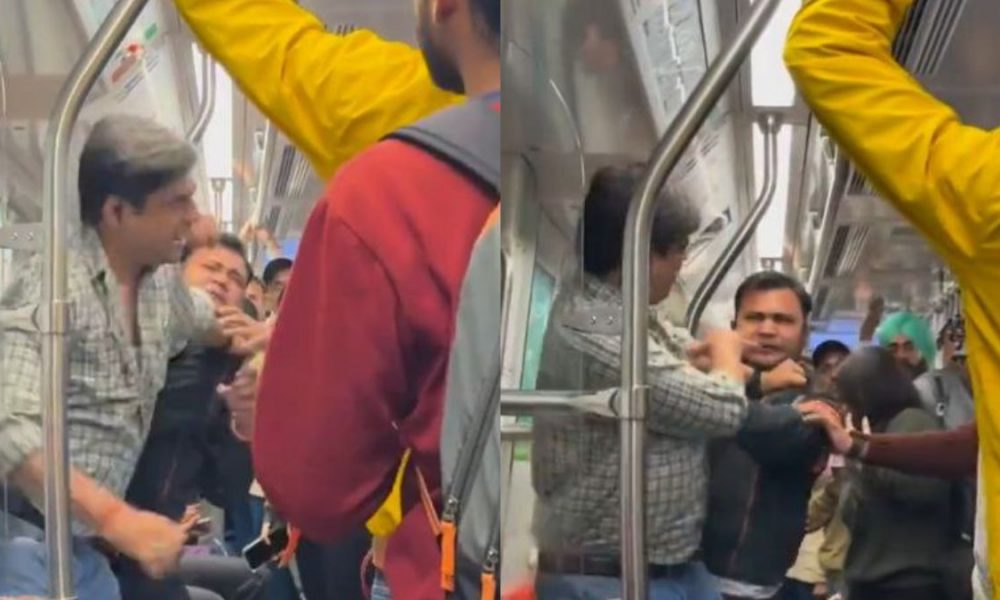 Delhi Metro Fight: Video showing two men beating each other mercilessly goes viral, netizens say, “Animal dekh kar…”