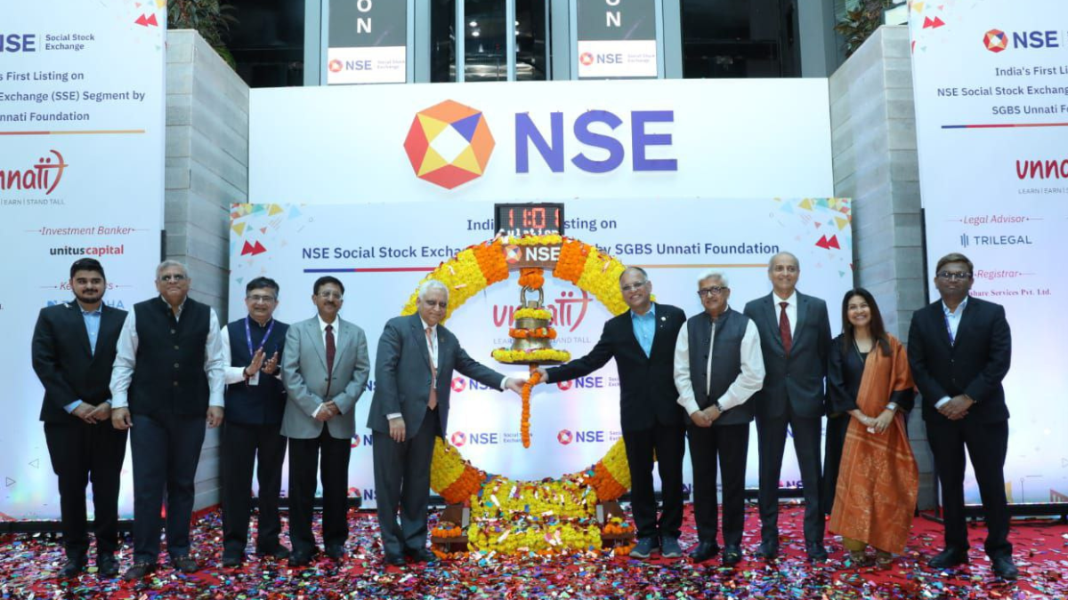 National Stock Exchange (NSE) Celebrates India’s First Ever Listing on Social Stock Exchange Segment by SGBS Unnati Foundation