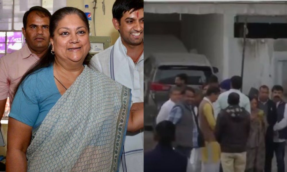 Son Dushyant, BJP MLAs reach Vasundhara Raje’s residence amid uncertainty over who will be Rajasthan CM