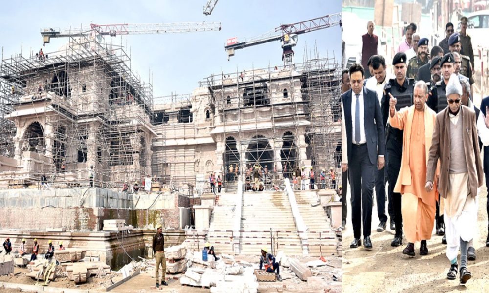 CM Yogi takes stock of progress in Ram Temple construction, offers prayers at Hanumangarhi