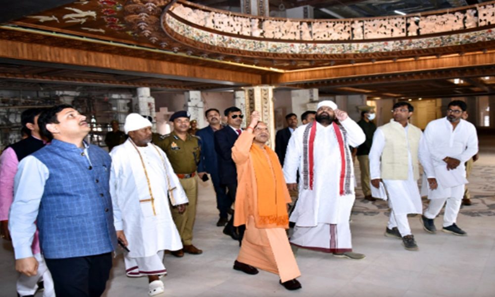 CM Yogi takes stock of preparation at Varanasi’s Swarveda Mahamandir Dham ahead of PM’s visit