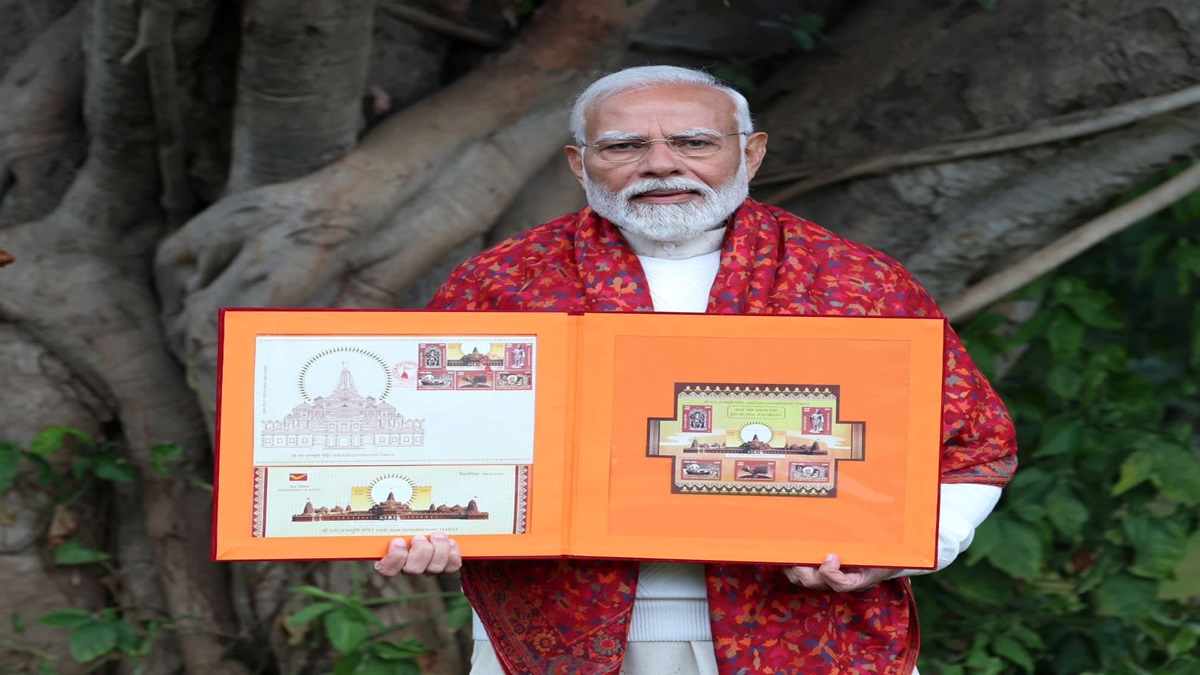 PM Modi releases postal stamps dedicated to Ram Mandir & ‘book of stamps’ on Lord Ram