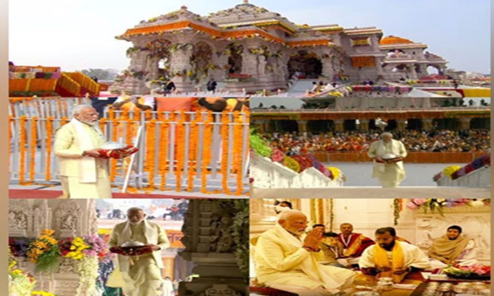 Pran Pratistha ceremony: PM Modi leads rituals in traditional outfit at Ram Temple in Ayodhya