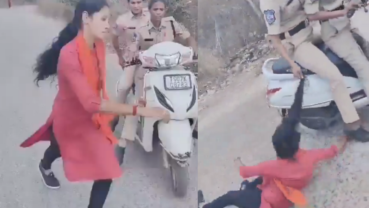 Telangana Police Brutality: Lady Police officers drag female student by hairs during protest in Hyderabad, Viral video leaves netizen furious