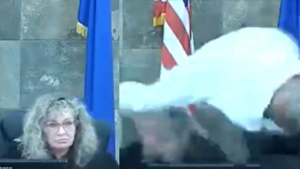Man attack lady Judge