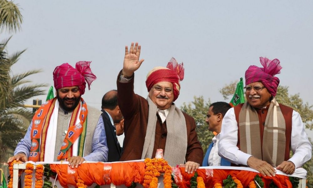 BJP gears up for 2024 elections: JP Nadda, ML Khattar hold roadshow in Haryana