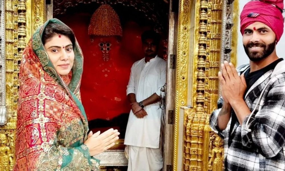 Watch: Ravindra Jadeja visits Kutch Mata Madh, seeks blessing of Goddess Ashapura with wife Raviba