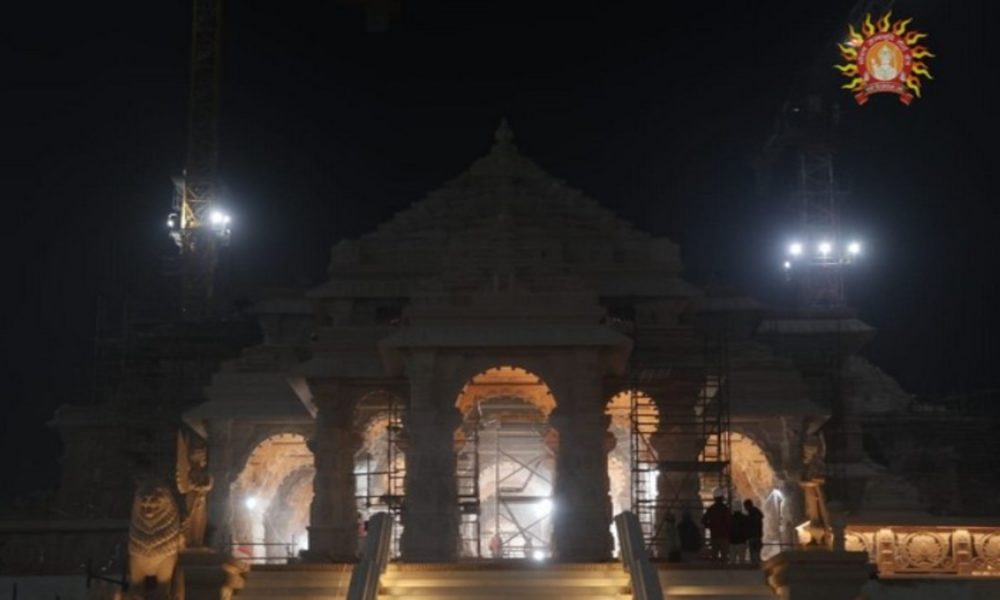 Breathtaking pictures of Ram Mandir bathed in nightlight shared by Ram Janmbhoomi Trust