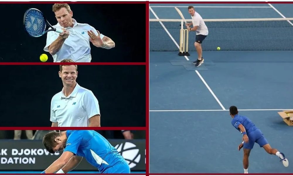 Sports interplay ahead of Australian Open: Steve Smith tries hand at tennis, Djokovic smashes ‘six’