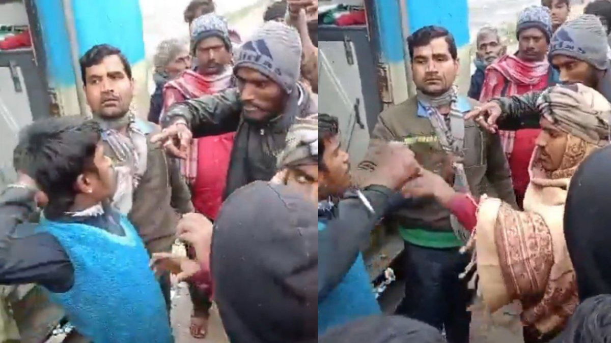 Viral Video: Bihar man attacks Train driver with stone, threatens public at Karhagola Road Railway Station