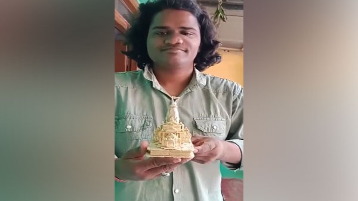 Odisha sculptor creates Ram Mandir replica using matchsticks