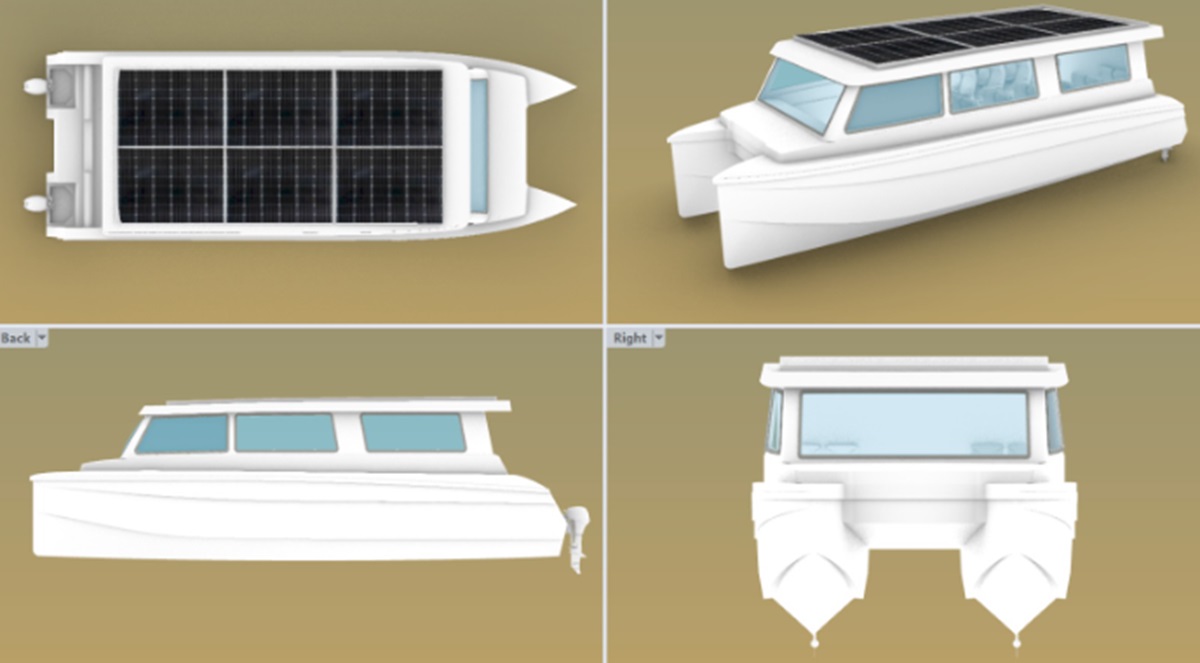 solar power boat - sarayu river