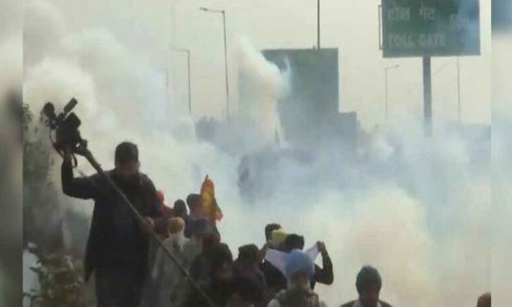 Delhi Chalo’ march: Police fire tear gas on protesting farmers at Punjab-Haryana Shambhu border