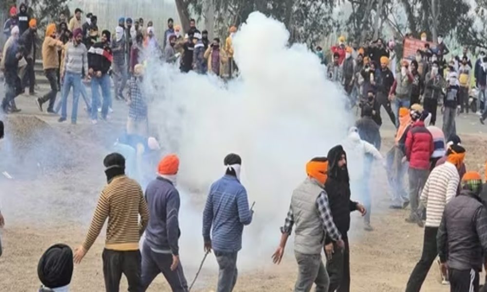 Chaos at Shambhu border as farmers attempt to breach barricades, police fire tear gas