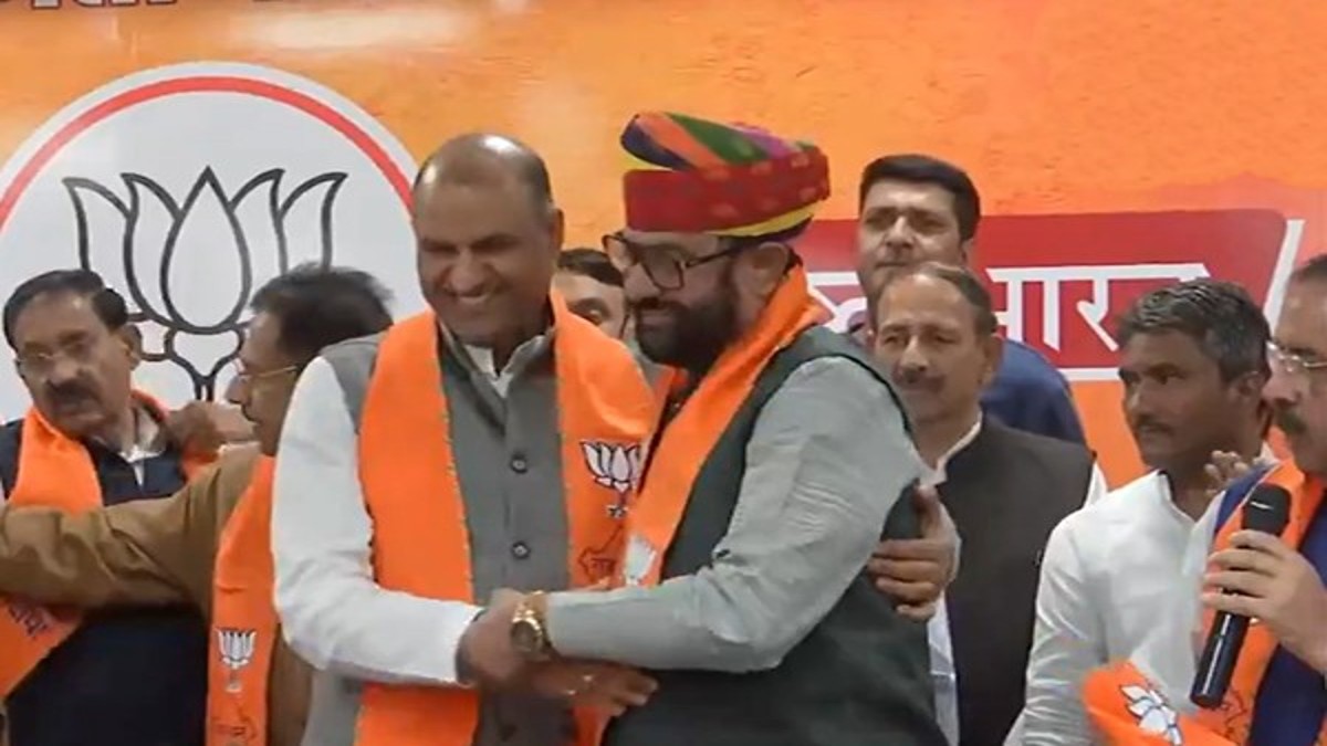 Rajasthan Congress’ tribal leader Mahendrajeet Malviya joins BJP