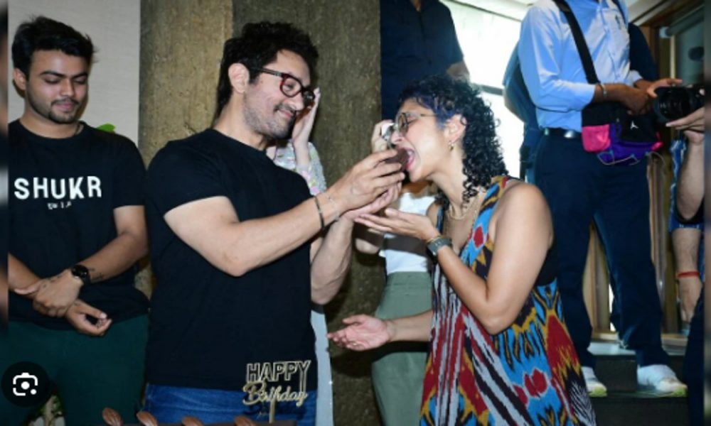 Aamir Khan cuts birthday cake with Kiran Rao, cast of ‘Laapataa Ladies’