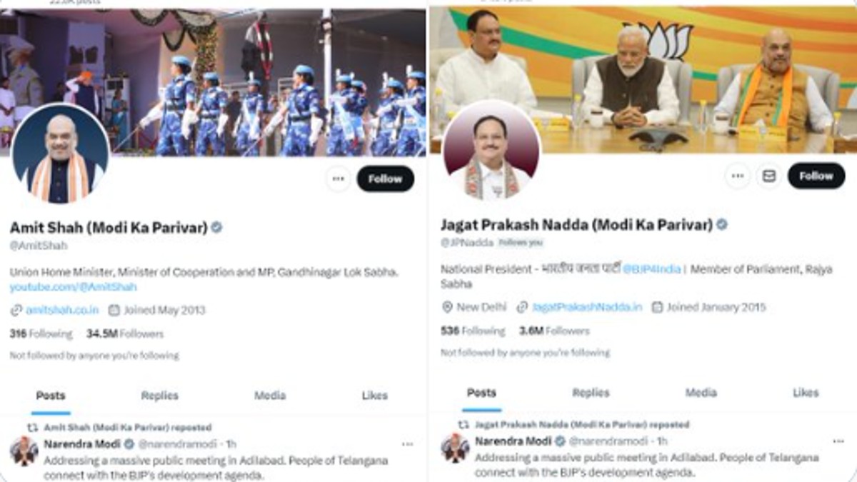BJP President, Amit Shah, others change social media bio in solidarity with PM Modi after Lalu’s ‘no family’ jibe