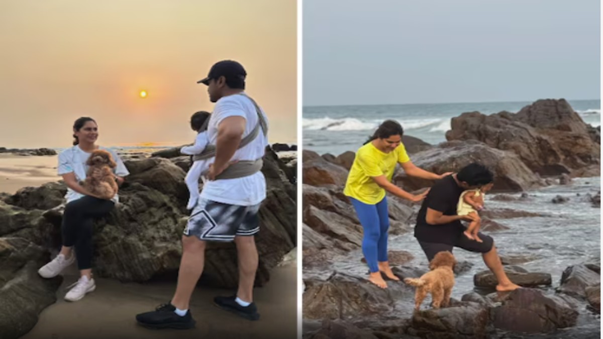 ‘Vizag stole our hearts’ says Telugu Star Ram Charan’s wife Upasana while having a fun day with daughter