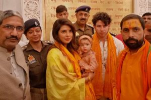 Watch: Priyanka Chopra visits Ayodhya’s Ram Temple with husband Nick Jonas and daughter Malti Marie, video viral