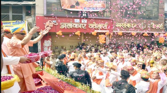 Chief Minister Yogi Adityanath participates in ‘Lord Narasimha Shobha Yatra’ in Gorakhpur